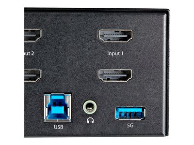 StarTech.com 2-Port Dual Monitor HDMI KVM-Switch - 4K 60Hz UHD HDR - Desktop 4K HDMI 2.0 KVM-Switch mit 2-Port USB 3.0 Hub (5 Gbit/s) und 4x USB 2.0 HID, Audio - Hotkey-Switching - TAA (SV231DHU34K6) - KVM-/Audio-Switch - 2 Anschlüsse - TAA-konform_5