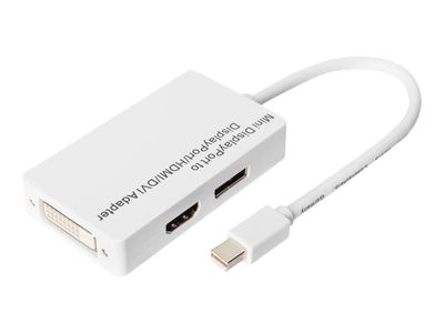 DIGITUS Video Adapterkabel DB-340509-002-W - Mini DisplayPort / DisplayPort, HDMI, DVI - 20 cm_thumb