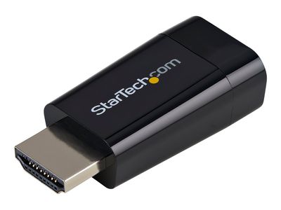 StarTech.com Kompakter HDMI auf VGA Adapter/ Konverter ideal für Chromebooks Ultrabooks & Laptops- HDMI zu VGA HD15 Wandler - 1920x1200 - Videoanschluß - HDMI / VGA - 4.5 cm_1