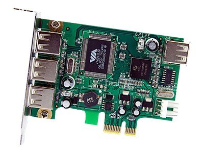 StarTech.com 4 Port USB 2.0 HighSpeed PCI Express Low Profile Schnittstellenkarte - 1 x USB 2.0 intern (Buchse) 3 x USB extern (Buchse) - USB-Adapter - PCIe - 4 Anschlüsse_5