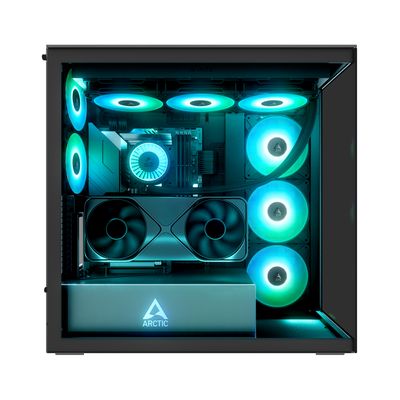 Case Arctic Xtender Vert.GPU  Black/Mirror Glass_5