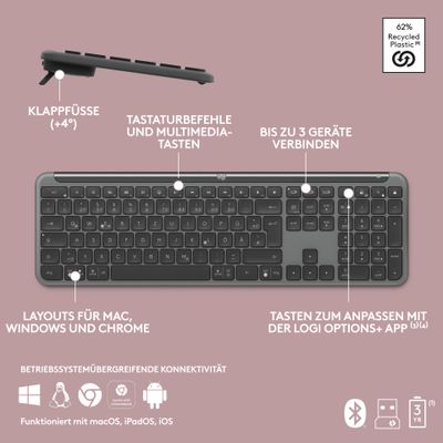 Logitech Tastatur und Maus Set Signature Slim Combo MK950 - Grafit_7