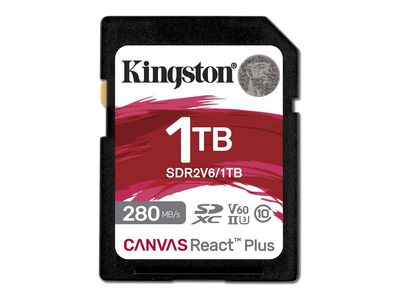 Kingston Canvas React Plus - flash memory card - 1 TB - SDXC UHS-II_1