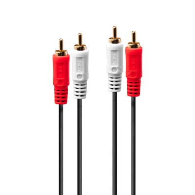 Lindy 35660 Audio-Kabel 1 m 2 x RCA Rot, Weiß_thumb