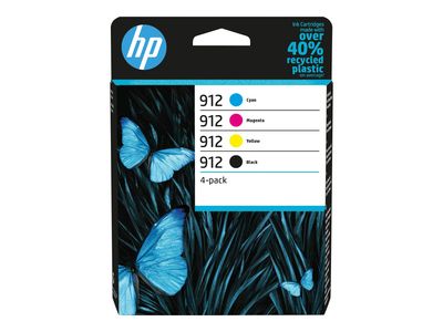 HP 912 Combo Pack - 4er-Pack - Schwarz, Gelb, Cyan, Magenta - Original - Tintenpatrone_thumb