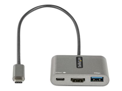 StarTech.com USB-C Multiport Adapter, USB-C auf HDMI 4K Anschluss, 100W PD, USB 3.0 Hub 5Gbit/s (1xTyp-C/ 1xA), USB-C zu HDMI Dock/Reiseadapter mit Stromversorgung, Laptop Dockingstation (CDP2HDUACP2) - Dockingstation - USB-C / Thunderbolt 3 / Thunderbolt_2