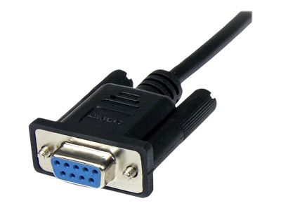 StarTech.com 1m Black DB9 RS232 Serial Null Modem Cable F/M - DB9 Male to Female - 9 pin Null Modem Cable - 1x DB9 (M), 1x DB9 (F), Black - null modem cable - 1 m_3