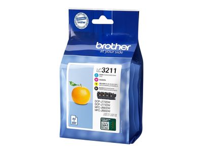 Brother Toner Cartridge LC-3211 - Pack of 4 - Black, Yellow, Cyan, Magenta_thumb
