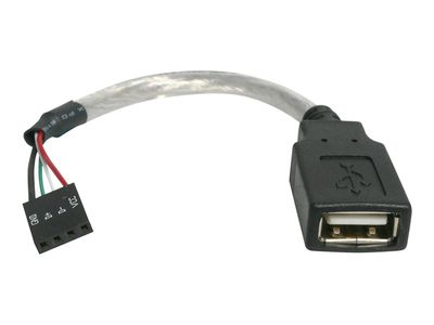 StarTech.com 6in USB 2.0 A to USB 4 Pin to Motherboard Header Adapter F/F - USB cable - USB (F) to 4 pin USB 2.0 header (F) - USBMBADAPT - USB cable - USB to 4 pin USB 2.0 header - 15 cm_1