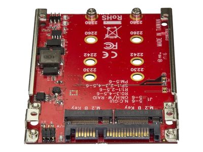StarTech.com M.2 auf SATA Adapter - Dual Slot M.2 NGFF SSD Adapter für 2,5in Laufwerke - RAID - Speichercontroller (RAID) - M.2 Card - SATA 6Gb/s_thumb