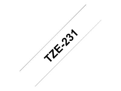 Brother laminated tape TZe-231 - Black on White_thumb