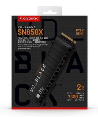 Western Digital Black WD_BLACK™ SN850X NVMe™ SSD POWERED BY SANDISK 2 TB, [With Heatsink]_thumb