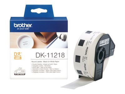 Brother circular labels DK-11218 - 1000 pcs. - Roll 2.4 cm_thumb