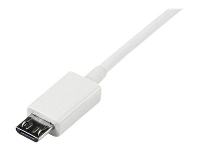 StarTech.com 3.3 ft. (1 m) USB to Micro USB Cable - USB 2.0 A to Micro B - White - Micro USB Cable (USBPAUB1MW) - USB cable - 1 m_3