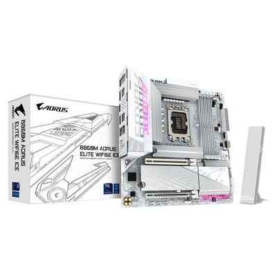 AORUS B860M ELITE WIFI6E ICE - Motherboard - micro ATX - LGA1851-Sockel - AMD B850_thumb