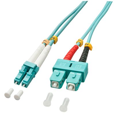 Lindy 15m OM3 LC - SC Duplex InfiniBand/Glasfaserkabel Türkis_thumb