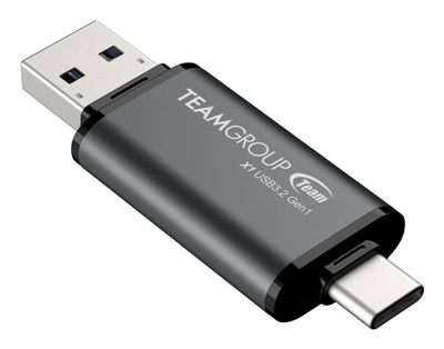 Team Group X1 USB 3.2 Gen1 USB flash drive 128 GB USB Type-A / USB Type-C 3.2 Gen 1 (3.1 Gen 1) Black, Grey_3