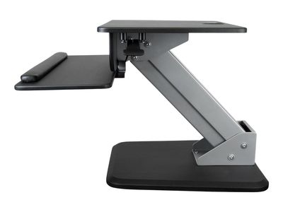 StarTech.com Height Adjustable Standing Desk Converter - Sit Stand Desk with One-finger Adjustment - Ergonomic Desk (ARMSTS) mounting kit - for LCD display / keyboard / mouse / notebook - black, silver_4