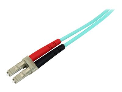 StarTech.com Aqua OM4 Duplex Multimode Fiber - 2m / 6 ft - 100 Gb - 50/125 - OM4 Fiber - LC to LC Fiber Patch Cable (450FBLCLC2) - network cable - 2 m - aqua_1