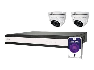 ABUS Komplett-Set mit Hybrid-Videorekorder und 2 analogen Mini-Dome-Kameras_thumb