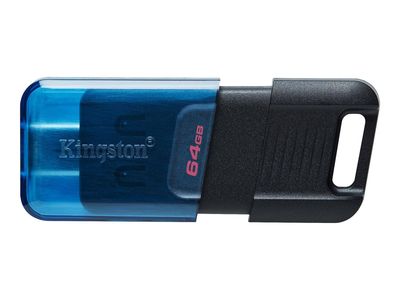 Kingston USB-Stick DataTraveler 80 M - USB 3.1 Gen 1 - 64 GB - Schwarz/Blau_thumb