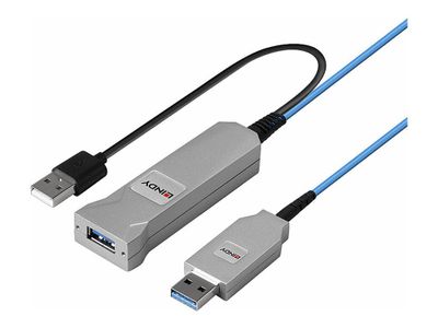 Cable Lindy Fibre Optic USB 3.0 Extension 30m_2