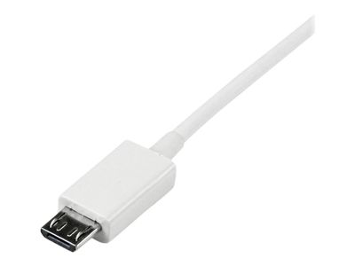 StarTech.com 2m White Micro USB Cable Cord - A to Micro B - Micro USB Charging Data Cable - USB 2.0 - 1x USB A Male, 1x USB Micro B Male (USBPAUB2MW) - USB cable - Micro-USB Type B to USB - 2 m_3