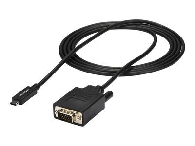 StarTech.com 6ft/2m USB C to VGA Cable - 1920x1200/1080p USB Type C DP Alt Mode to VGA Video Monitor Adapter Cable -Works w/ Thunderbolt 3 - external video adapter - black_thumb