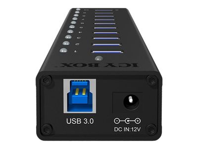 ICY BOX 10-port hub IB-AC6110 - with USB Type-A port and 1x charging port_5