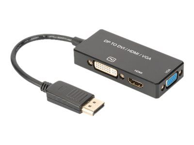 DIGITUS DisplayPort 3in1 Adapter- DisplayPort/HDMI+DVI+VGA - 20 cm_2