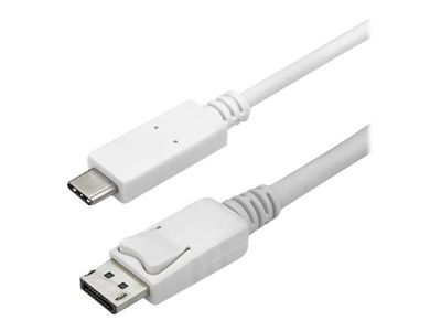 StarTech.com 9.8ft/3m USB C to DisplayPort 1.2 Cable 4K 60Hz - USB Type-C to DP Video Adapter Monitor Cable HBR2 - TB3 Compatible - White - external video adapter - STM32F072CBU6 - white_6