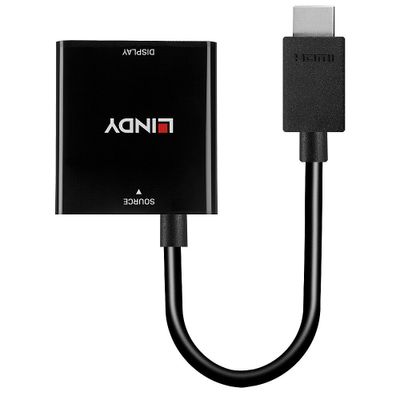 Lindy 38291 Videokabel-Adapter 0,1 m HDMI Typ A (Standard) VGA (D-Sub) Schwarz_2