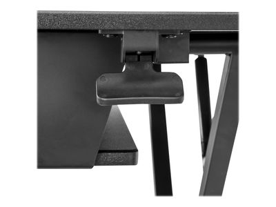 StarTech.com Sitz-Steh Schreibtischaufsatz mit Tastaturablagefach - Oberfläche 89 x 53 cm - Ergonomischer Höhenverstellbarer Stehpult/Steharbeitsplatz - Platz für 2 Monitore - vormontiert (ARMSTSLG) - stehender Tischwandler - rechteckig - Schwarz_5