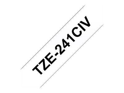 Brother TZE-241CIV - 18 mm - Schwarz auf Weiß - BULK_1