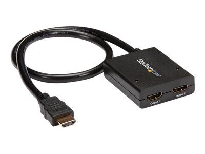StarTech.com HDMI Cable Splitter - 2 Port - 4K 30Hz - Powered - HDMI Audio / Video Splitter - 1 in 2 Out - HDMI 1.4 - video/audio splitter - 2 ports_2