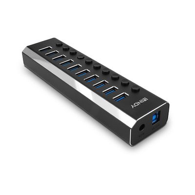 Lindy 43370 Schnittstellen-Hub USB 3.2 Gen 1 (3.1 Gen 1) Type-B 5000 Mbit/s Schwarz_2