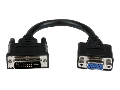StarTech.com 8in DVI to VGA Cable Adapter - DVI-I Male to VGA Female Dongle Adapter (DVIVGAMF8IN) - VGA adapter - 20 cm_1