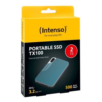 Intenso External SSD TX100 - 2 TB - USB 3.2 - Grey/Blue_4