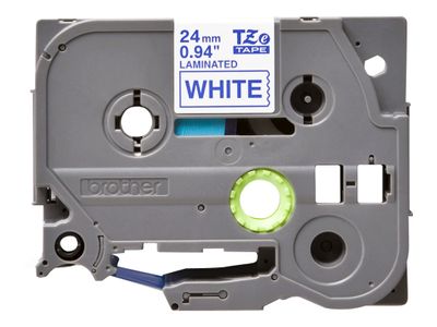 Brother laminated tape TZe-253 - Blue on white_2