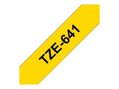 Brother laminated tape TZe-641 - Black on yellow_1