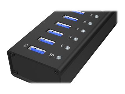 ICY BOX 10-port hub IB-AC6110 - with USB Type-A port and 1x charging port_6