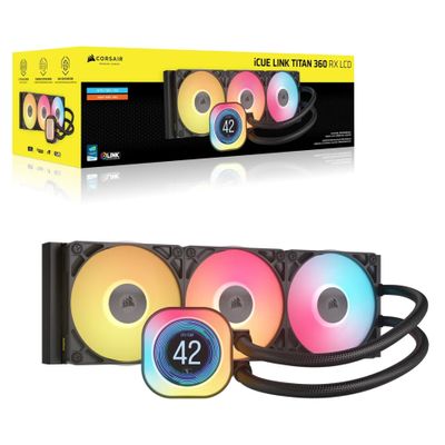 CORSAIR Flüssigkeitskühler iCUE Link TITAN 360 RX LCD_4