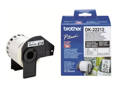 Brother Continuous Labels P-Touch DK-22212 - 62 mm x 15.24 m - Black on White_thumb