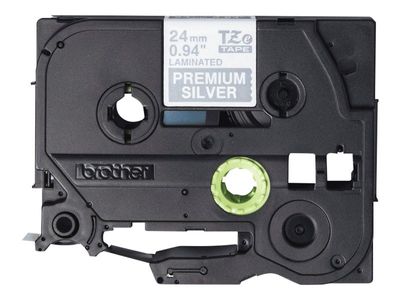 Brother laminiertes Schriftband P-Touch TzePR955 - 24 mm x 8 m - Weiß auf Premium-Silber_2