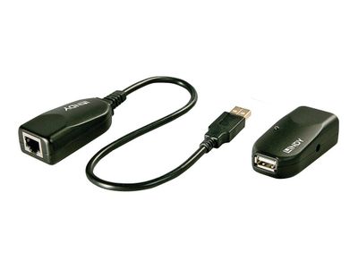 LINDY USB 2.0 CAT5 Extender (Transmitter and Receiver units) - USB extender - USB, USB 2.0_1