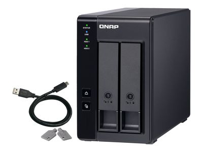 QNAP Erweiterungsgehäuse TR-002 - 2 x 2.5"/3.5" HDD/SSD - USB 3.1_2
