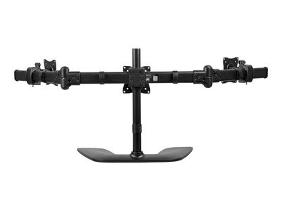 StarTech.com Triple Monitor Stand - Articulating - For Monitors 13" to 27" Adjustable VESA Computer Monitor Stand for 3 Monitor Setup - Steel - Black (ARMBARTRIO2) - stand (adjustable arm)_4