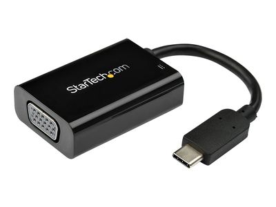 StarTech.com USB C to VGA Adapter with 60W Power Delivery Pass-Through - 1080p USB Type-C to VGA Video Converter w/ Charging - Black - external video adapter_1