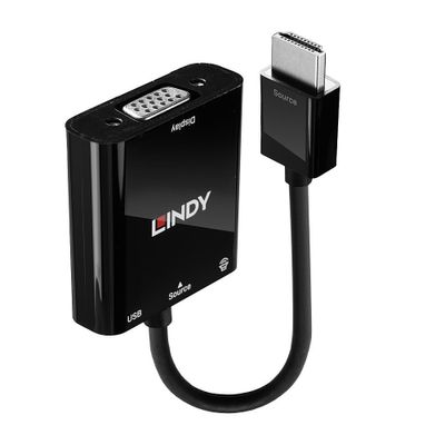 Lindy 38285 Videokabel-Adapter 0,1 m HDMI Typ A (Standard) VGA (D-Sub) Schwarz_thumb