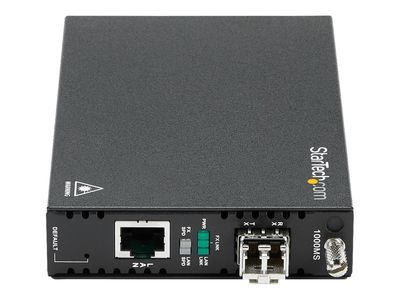 StarTech.com Multimode (MM) LC Fiber Media Converter with SFP - OAM Management - 802.3ah Compliant - Gigabit Ethernet - 550m - 850nm (ET91000LCOAM) - fiber media converter - GigE_3